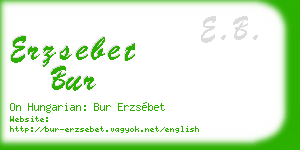 erzsebet bur business card